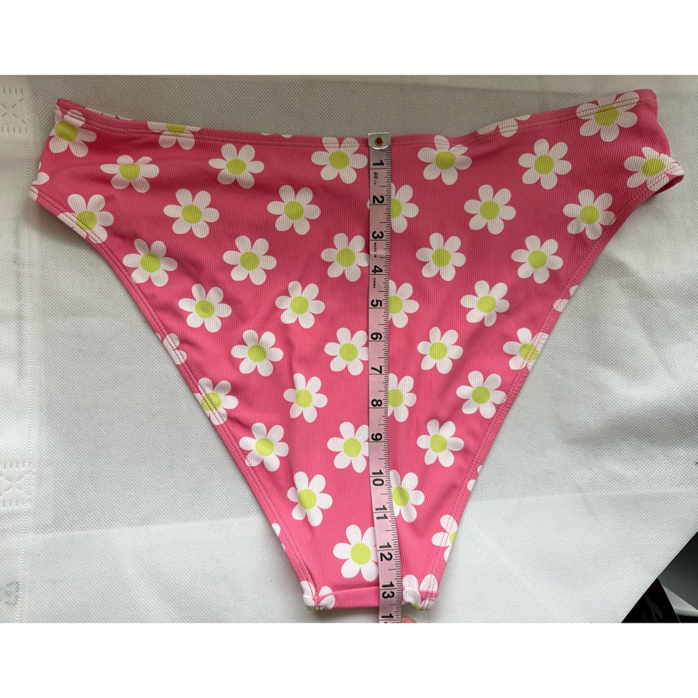NWT Forever 21 Floral pink and lime bikini bottom size 3X - Picture 2 of 5